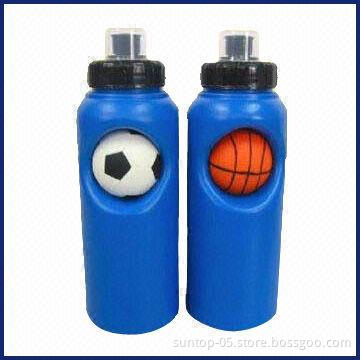 PE Sports Bottles with Tight Leak-proof Lids and Toy Ball Insert